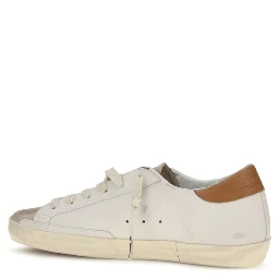 White Calf Leather Bos Taurus Low Top Sneakers