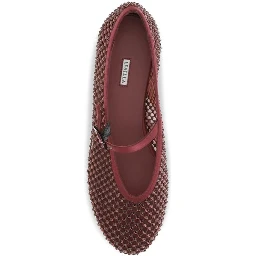 Bordeaux Calf Leather Bos Taurus Ballet Flats
