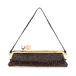 Brown Goatskin Clutch Bag