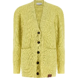 Bicolor Virgin Wool Cardigan