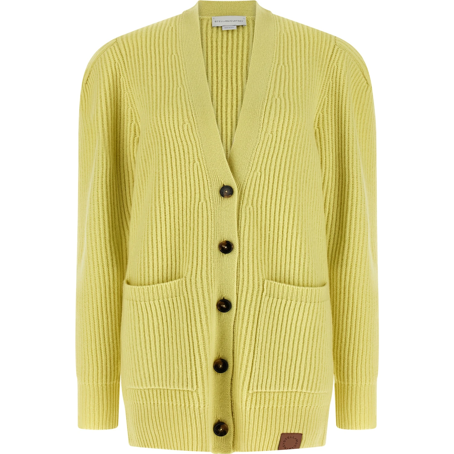 Bicolor Virgin Wool Cardigan