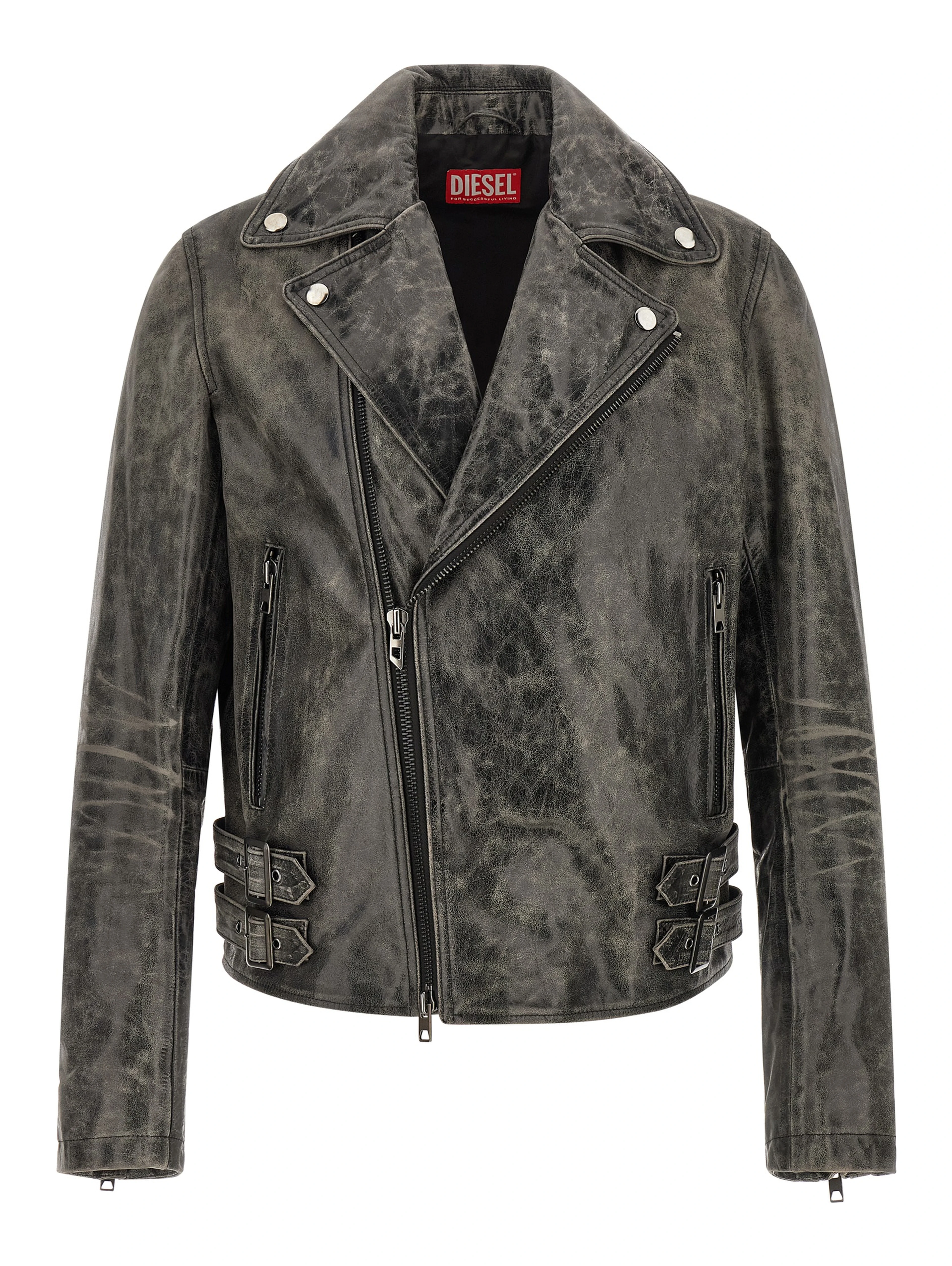 Gray Cowhide Leather Jacket