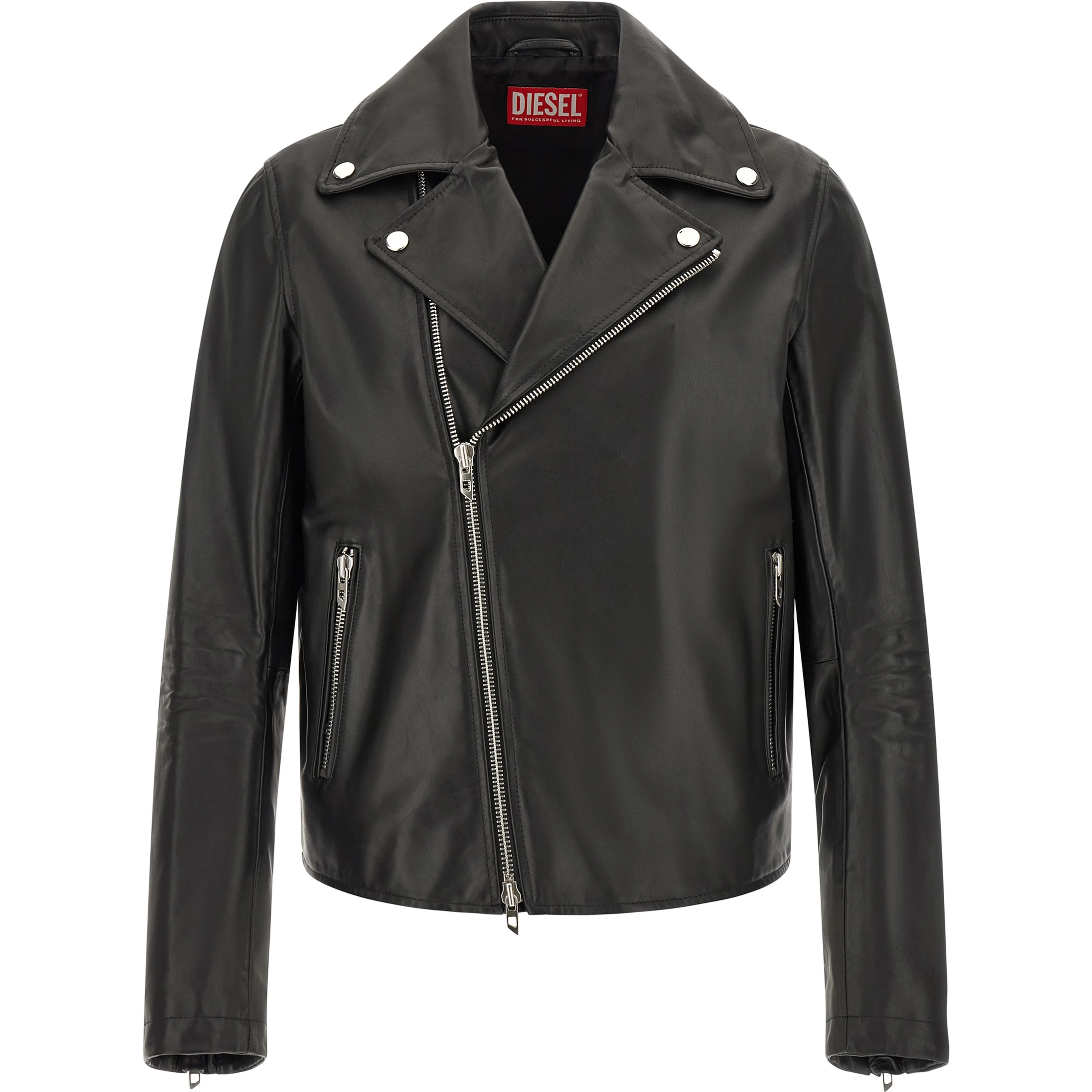 Black Cowhide Leather Jacket