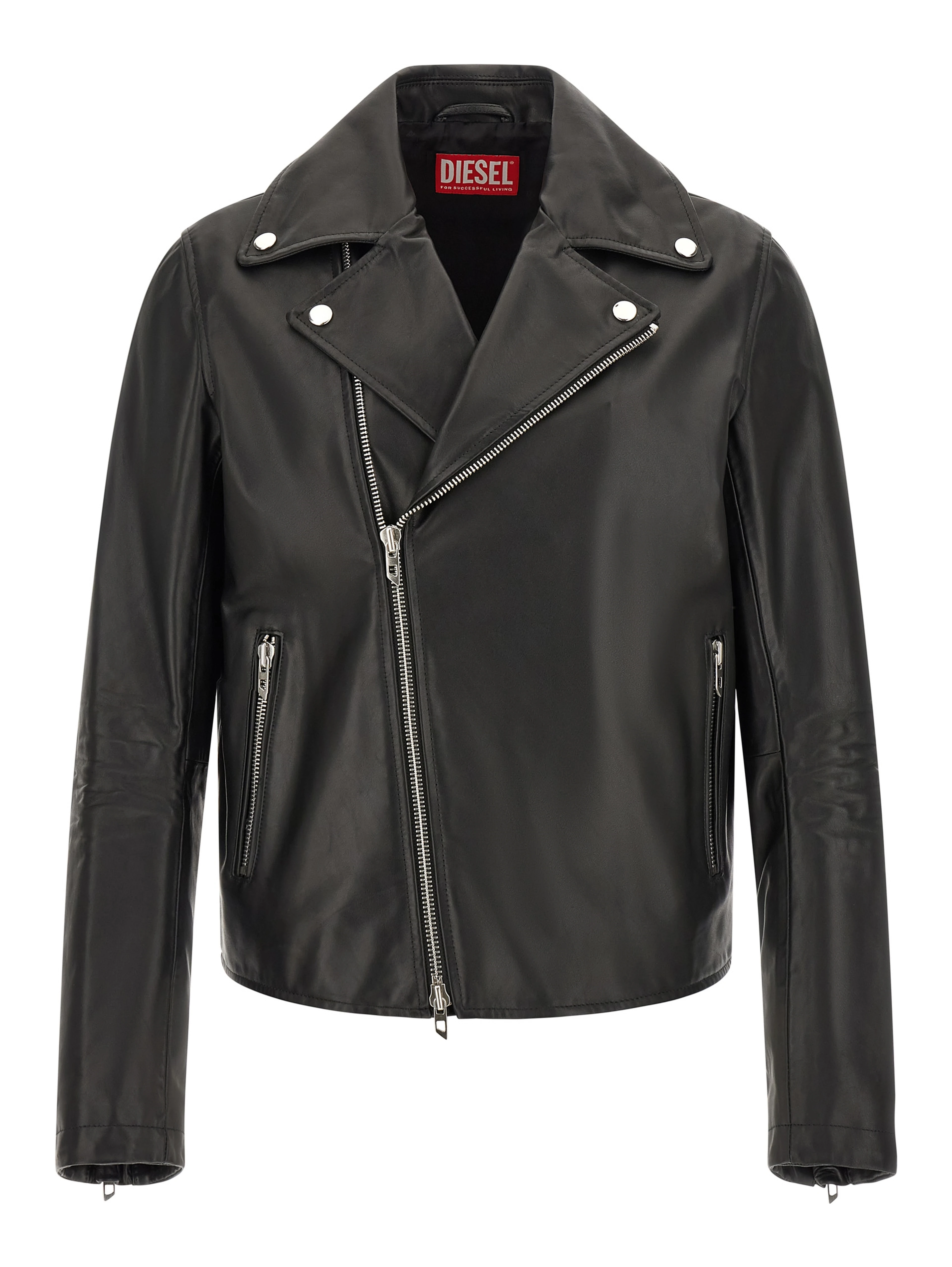 Black Cowhide Leather Jacket