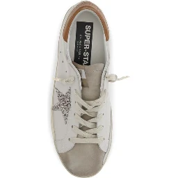 White Calf Leather Bos Taurus Low Top Sneakers
