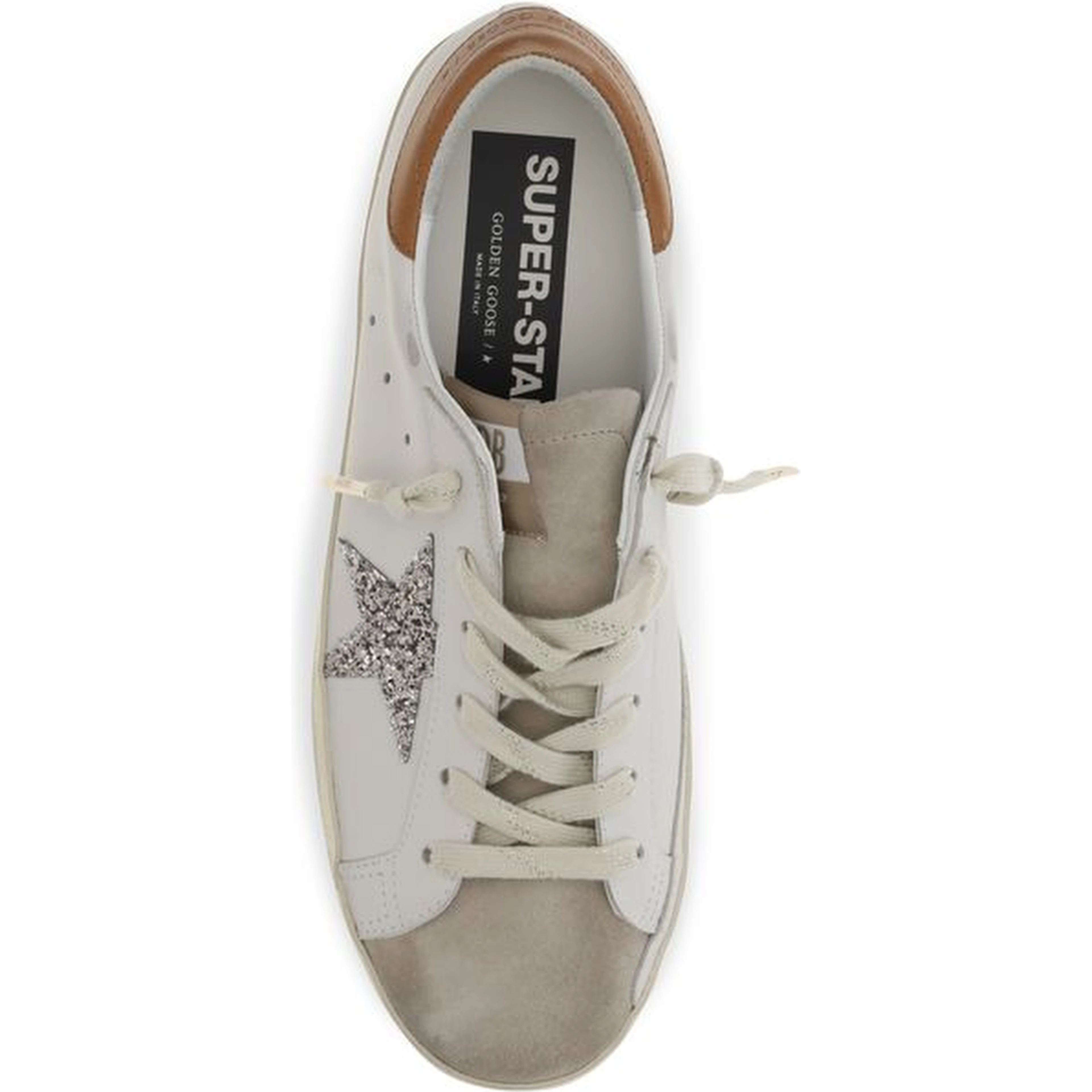 White Calf Leather Bos Taurus Low Top Sneakers