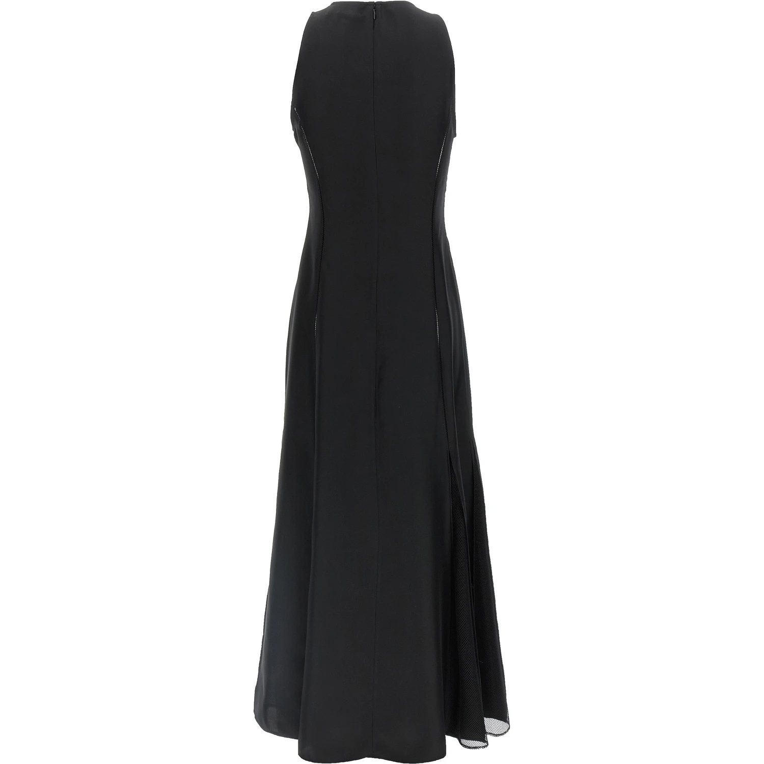 Black Silk Midi Dress