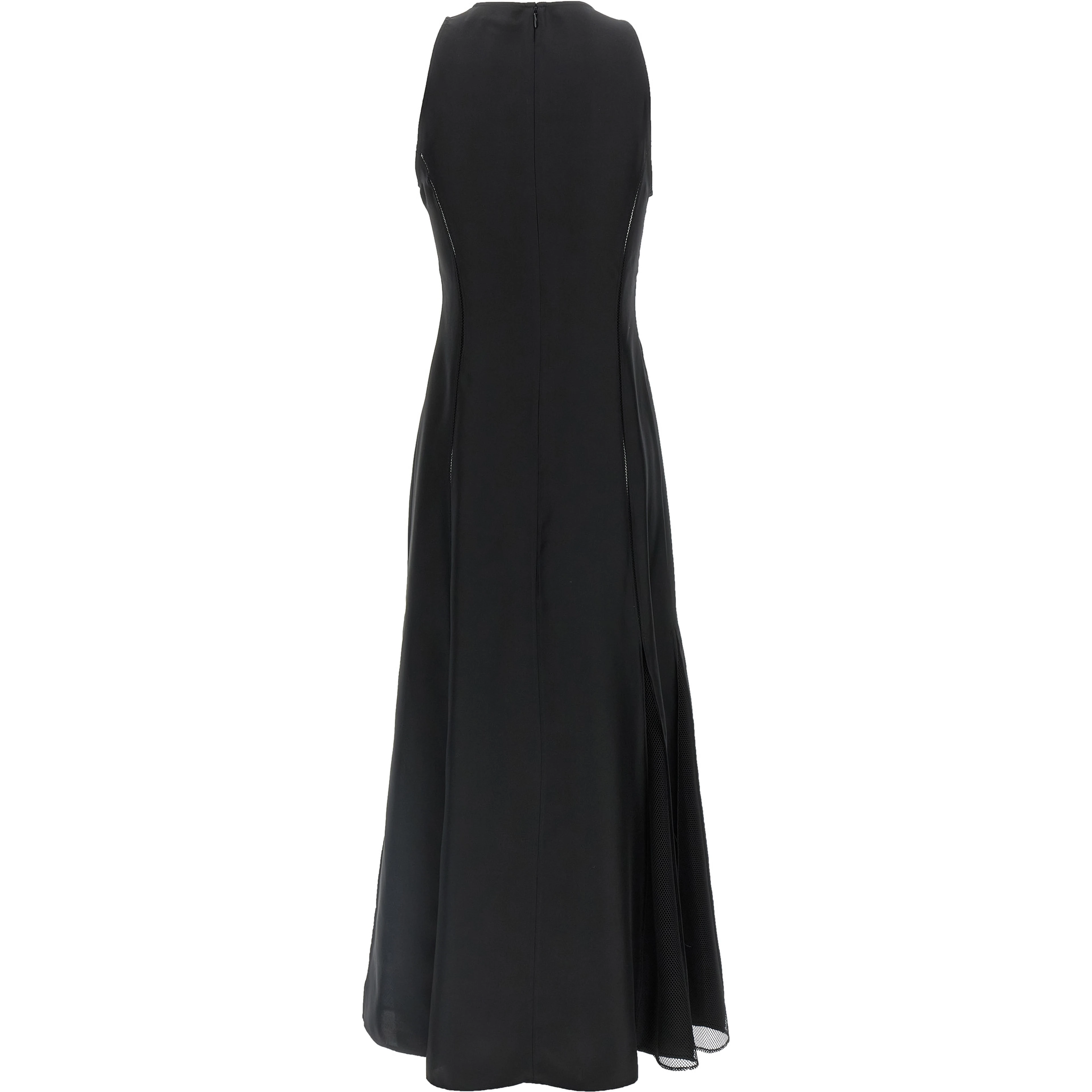Black Silk Midi Dress
