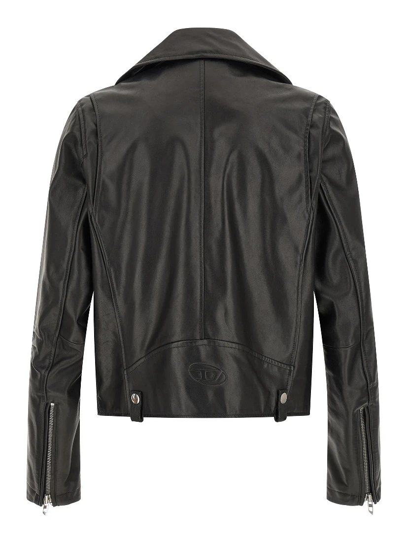 Black Cowhide Leather Jacket