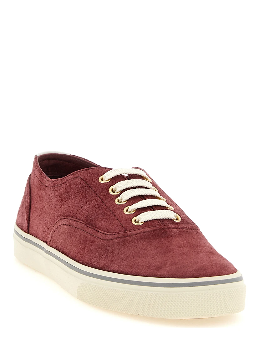 Bordeaux Calfskin Low Top Sneakers