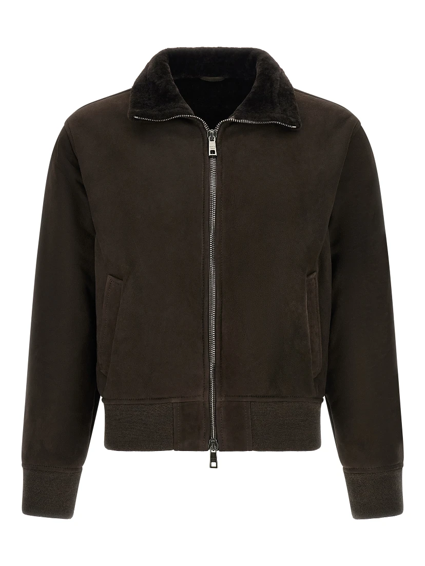 Brown Lamb Leather Leather Jacket
