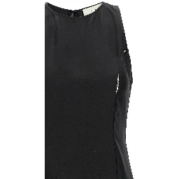 Black Silk Midi Dress