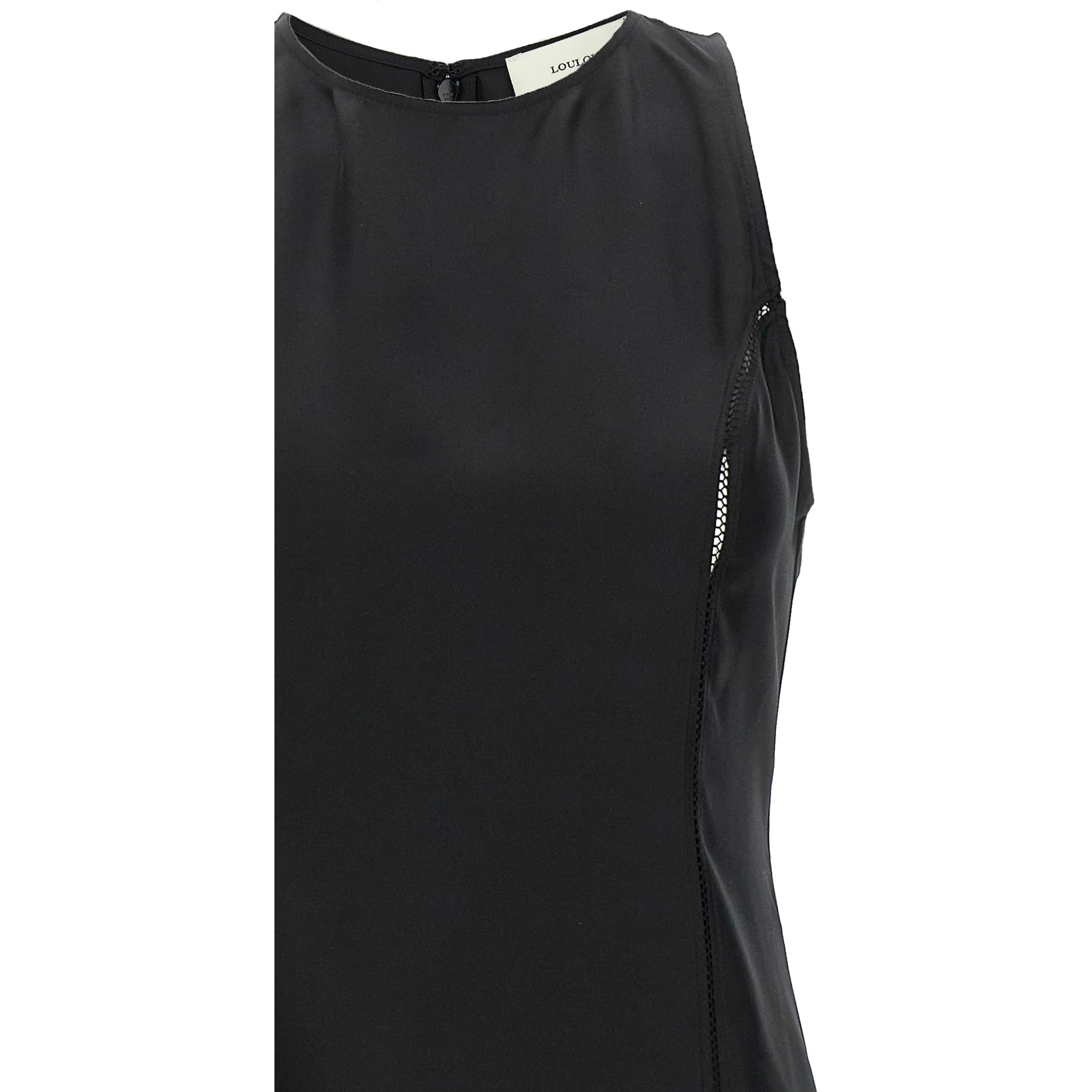 Black Silk Midi Dress