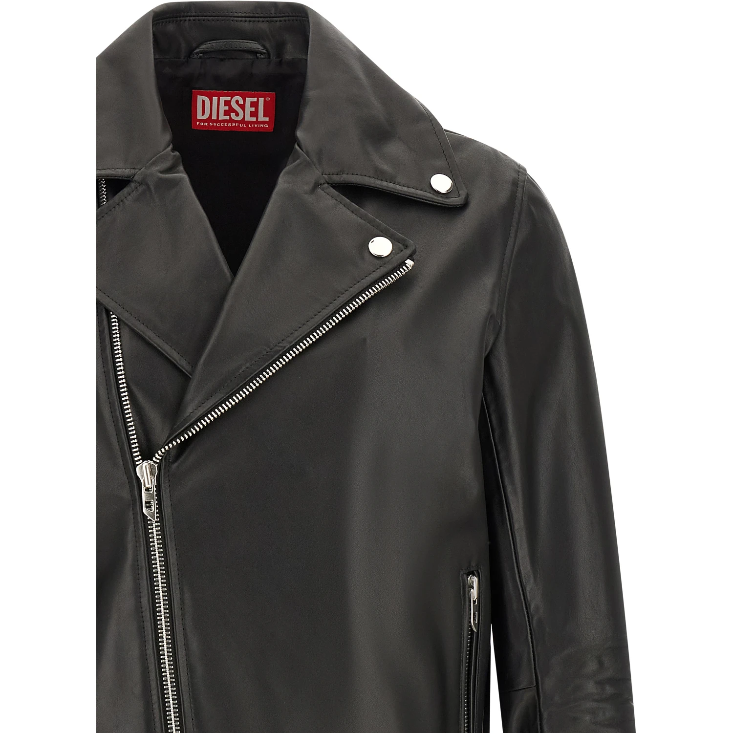 Black Cowhide Leather Jacket