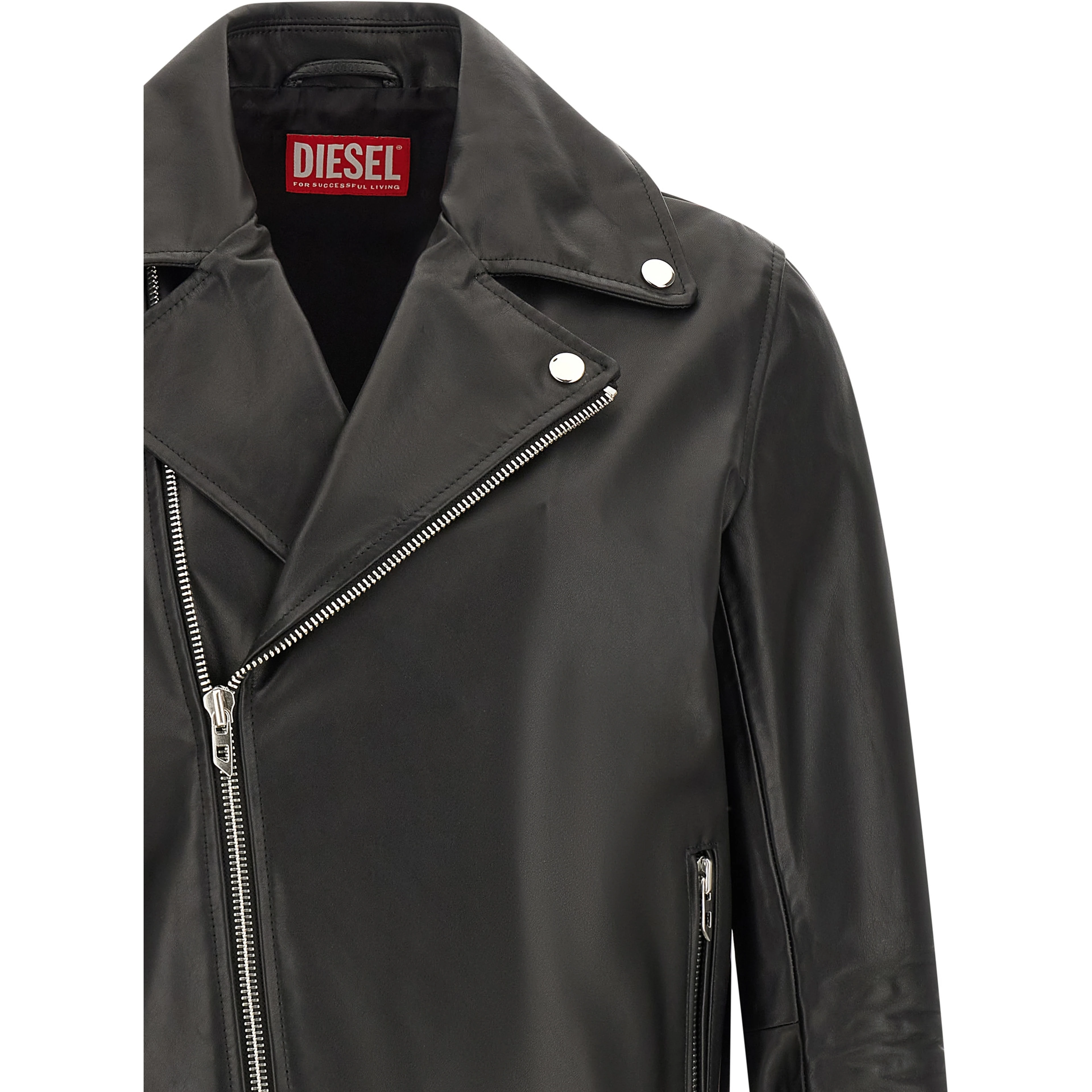 Black Cowhide Leather Jacket