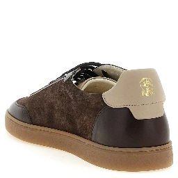 Brown Calfskin Low Top Sneakers