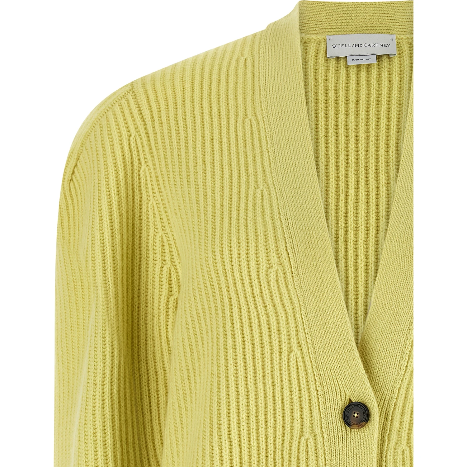 Bicolor Virgin Wool Cardigan