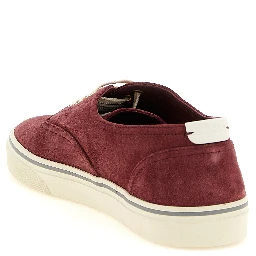 Bordeaux Calfskin Low Top Sneakers