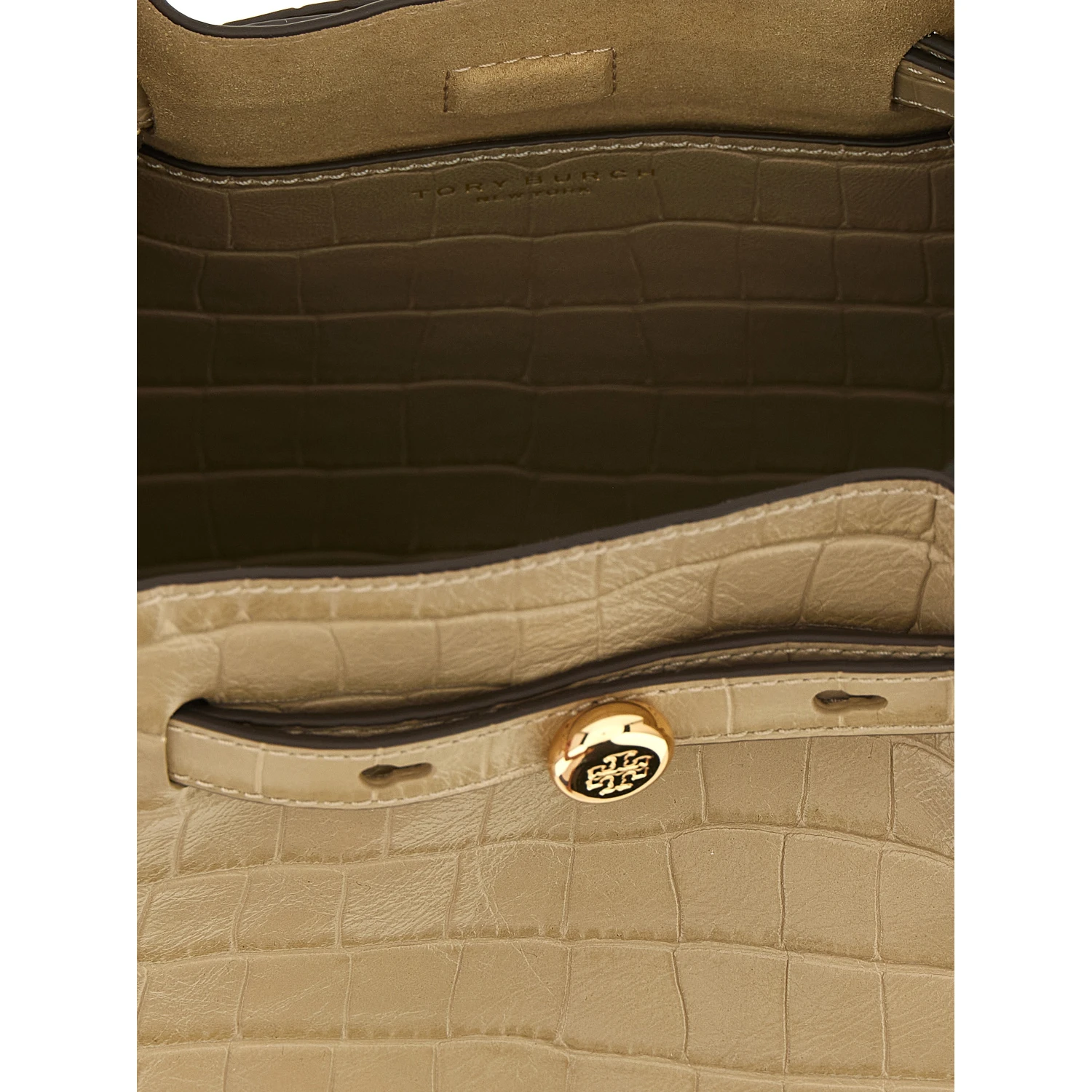 Beige Cowhide Shoulder Bag