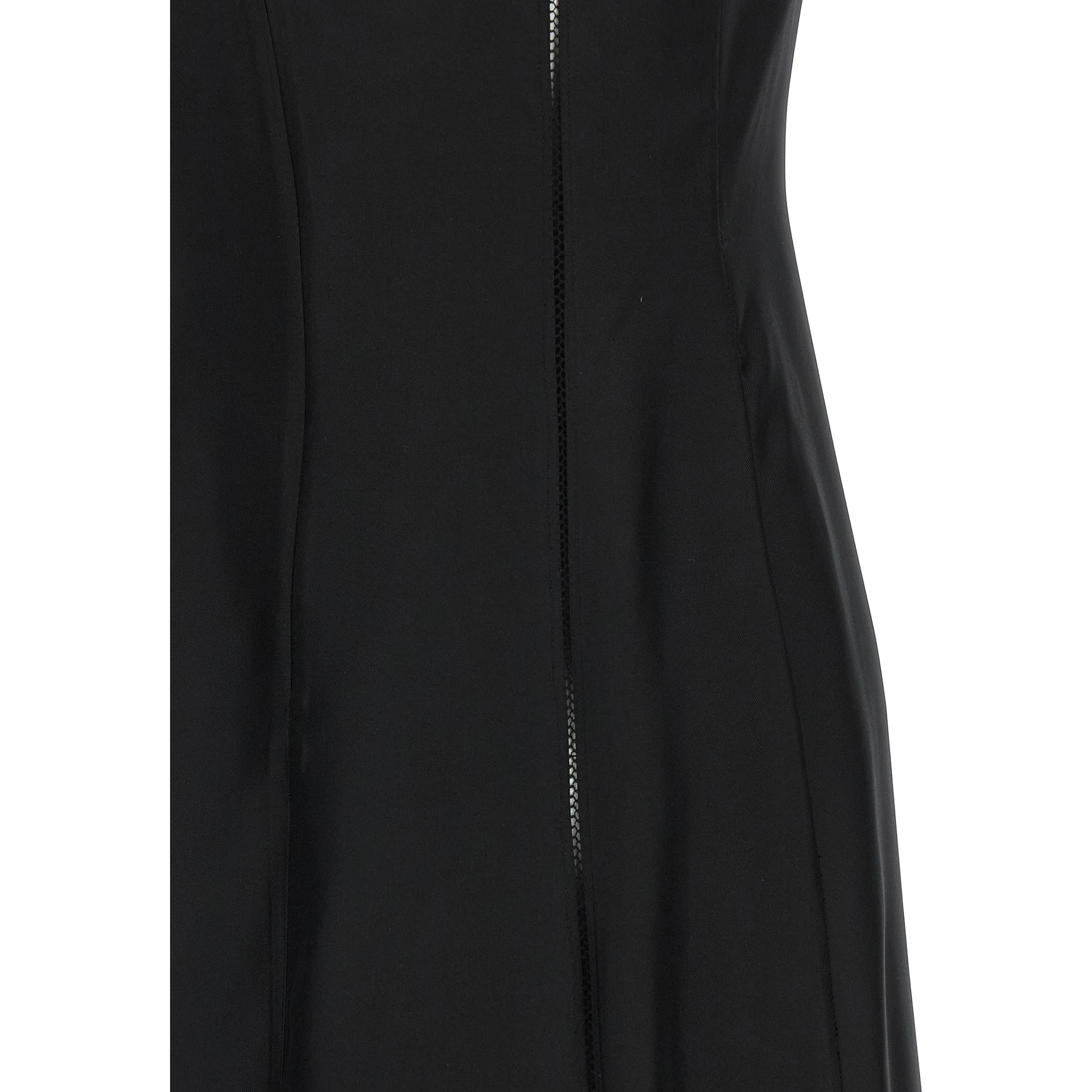 Black Silk Midi Dress