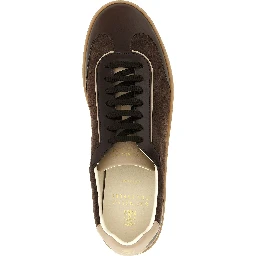 Brown Calfskin Low Top Sneakers