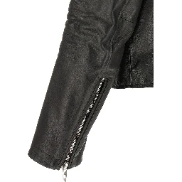 Black Cowhide Leather Jacket