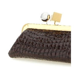 Brown Goatskin Clutch Bag