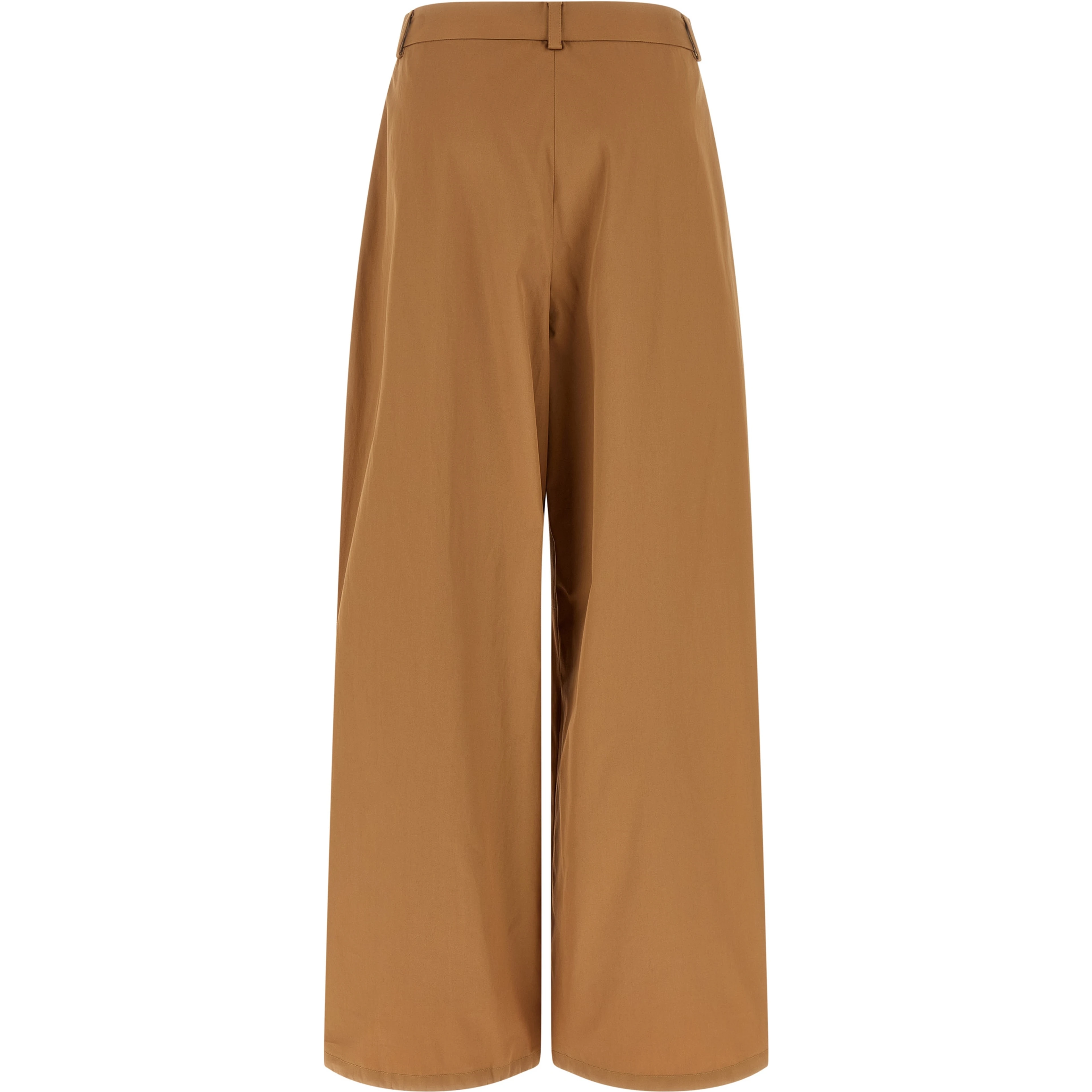Beige Cotton Cargo Pants