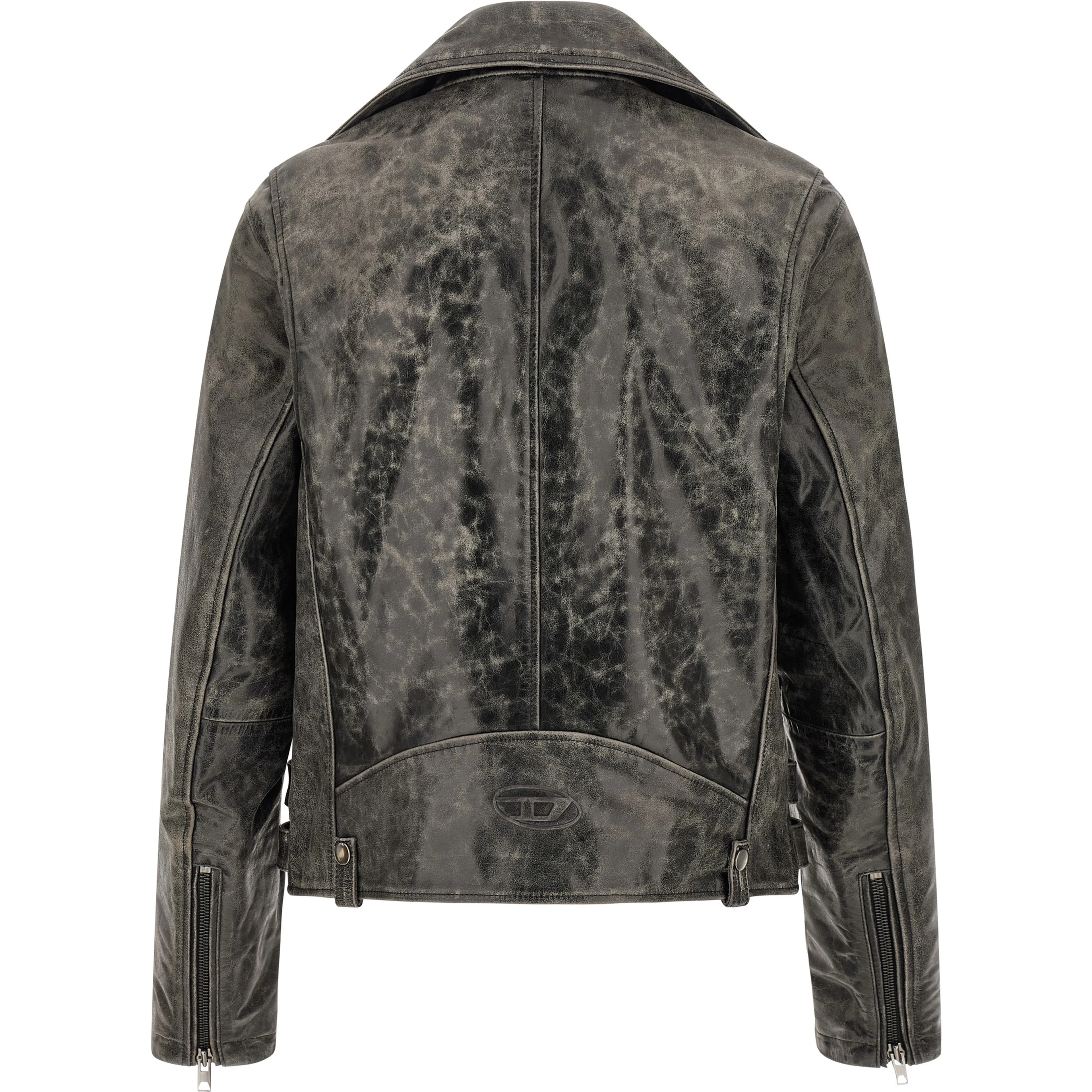 Gray Cowhide Leather Jacket