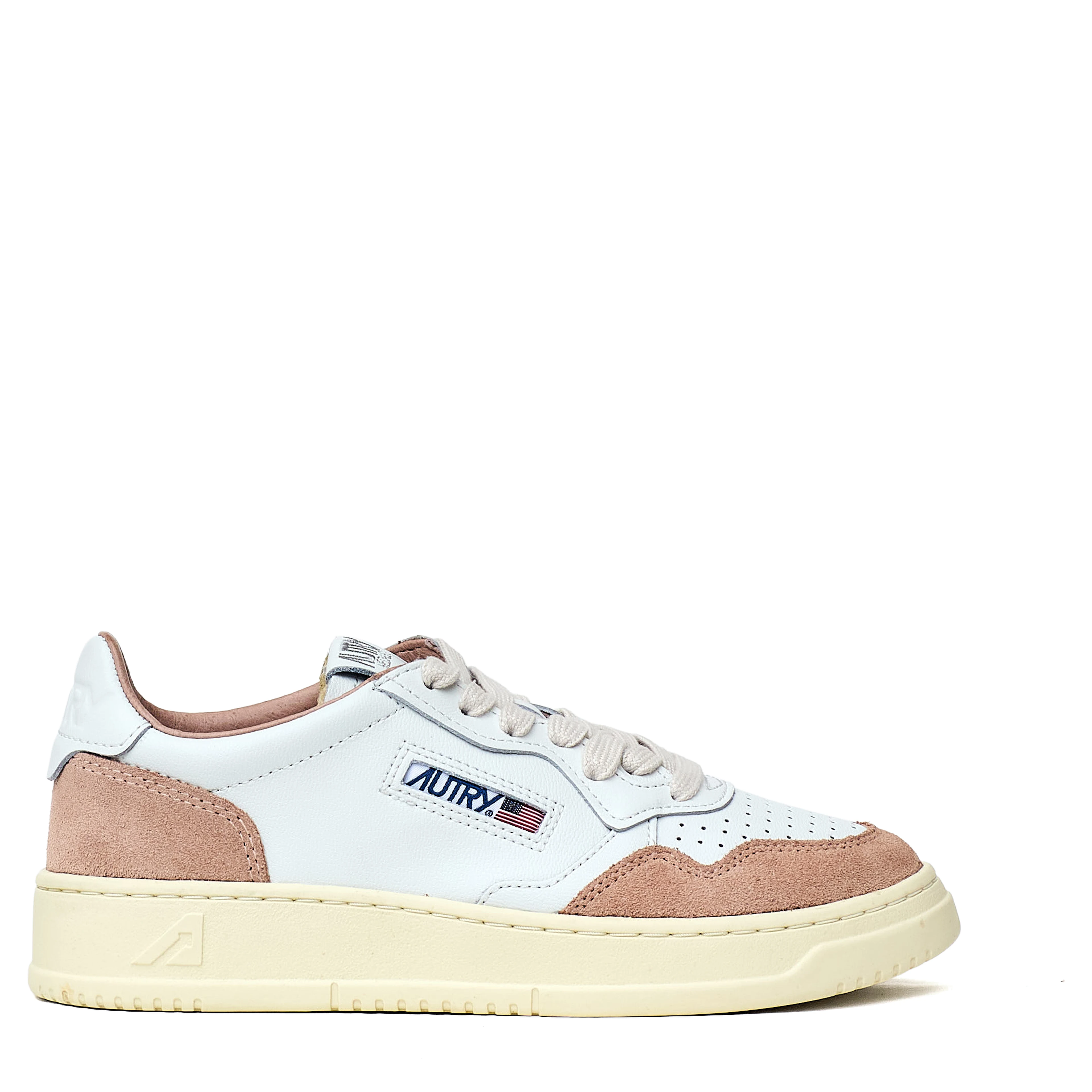 Sneakers Medalist Low In Pelle Soft, Suede Bianco, Phard