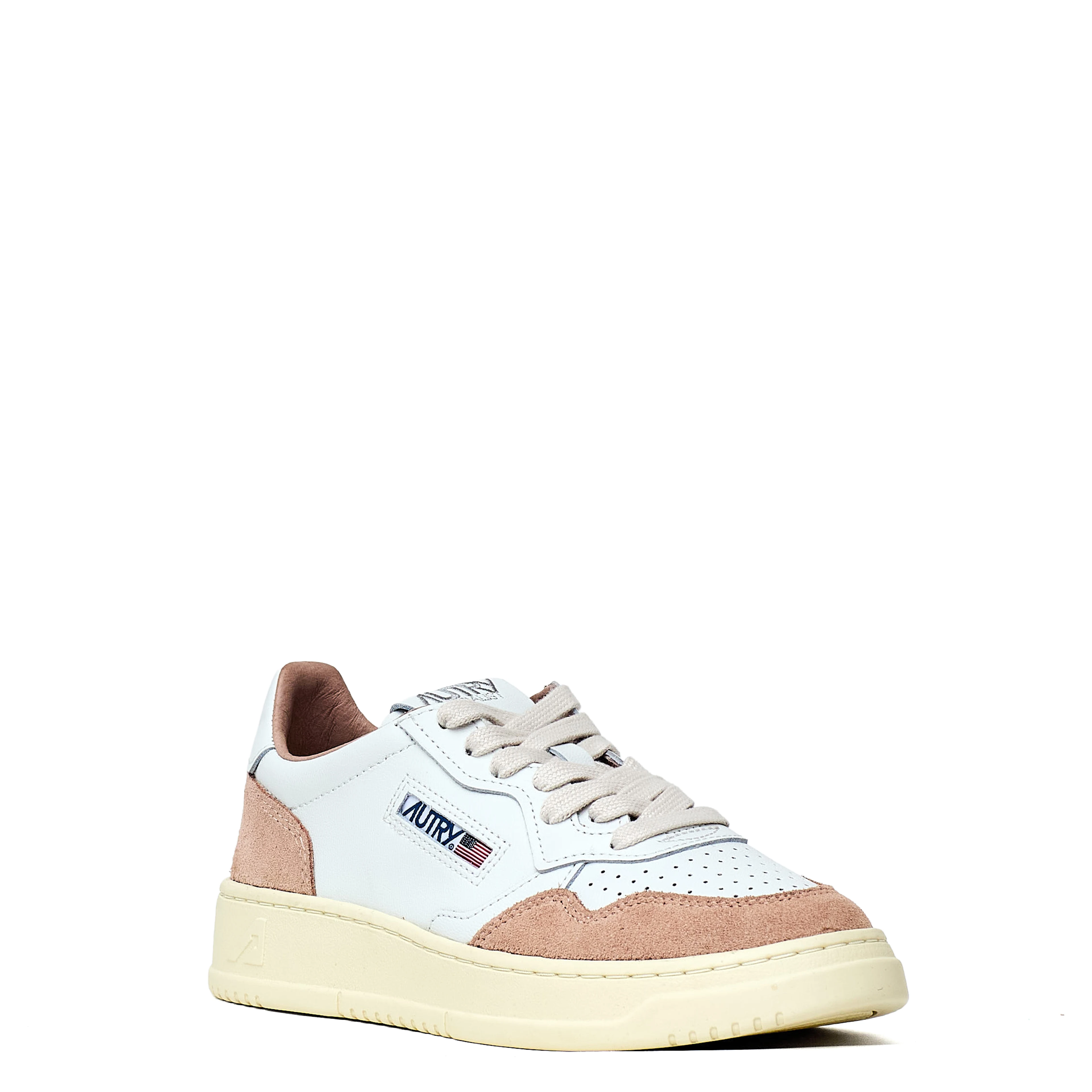 Sneakers Medalist Low In Pelle Soft, Suede Bianco, Phard
