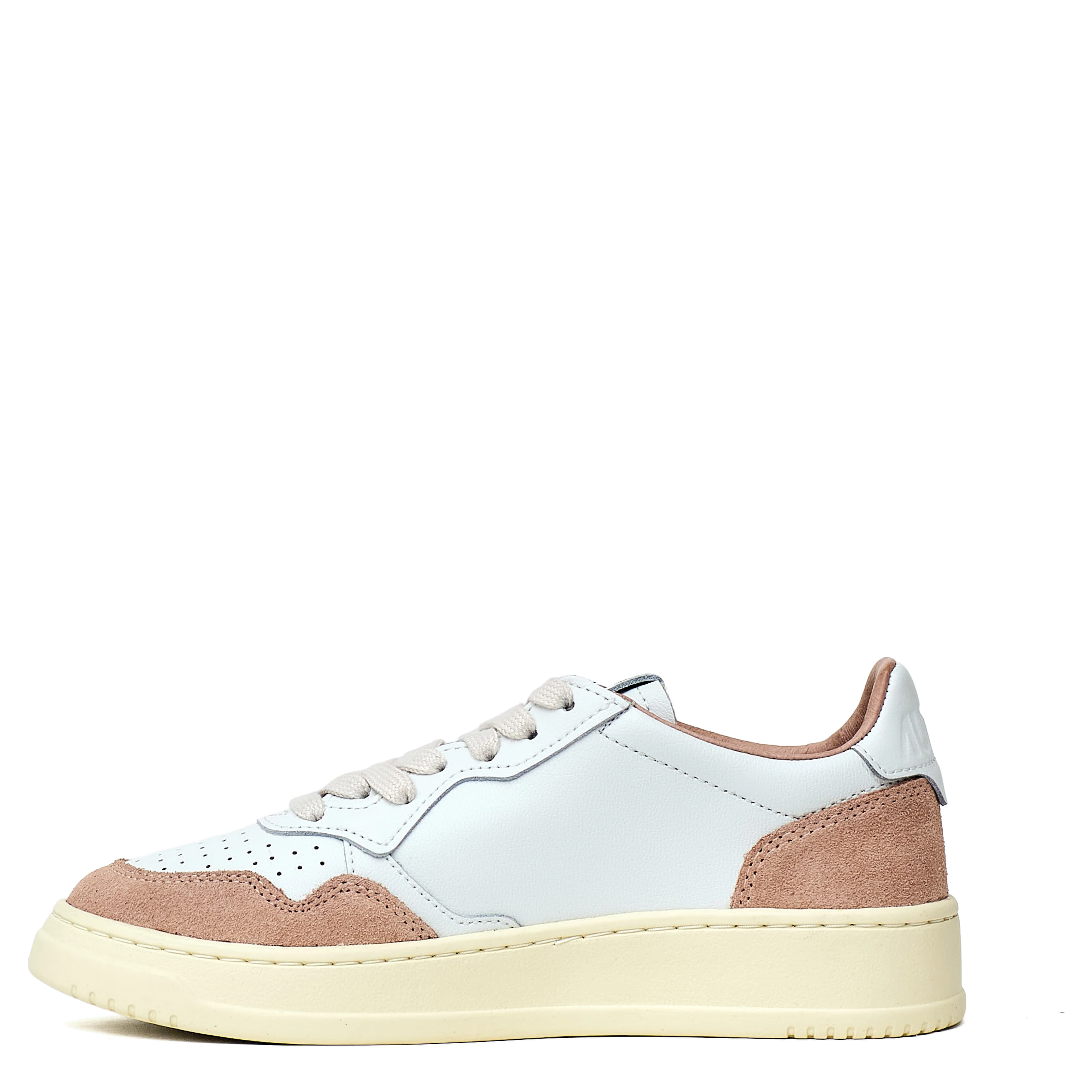 Sneakers Medalist Low In Pelle Soft, Suede Bianco, Phard