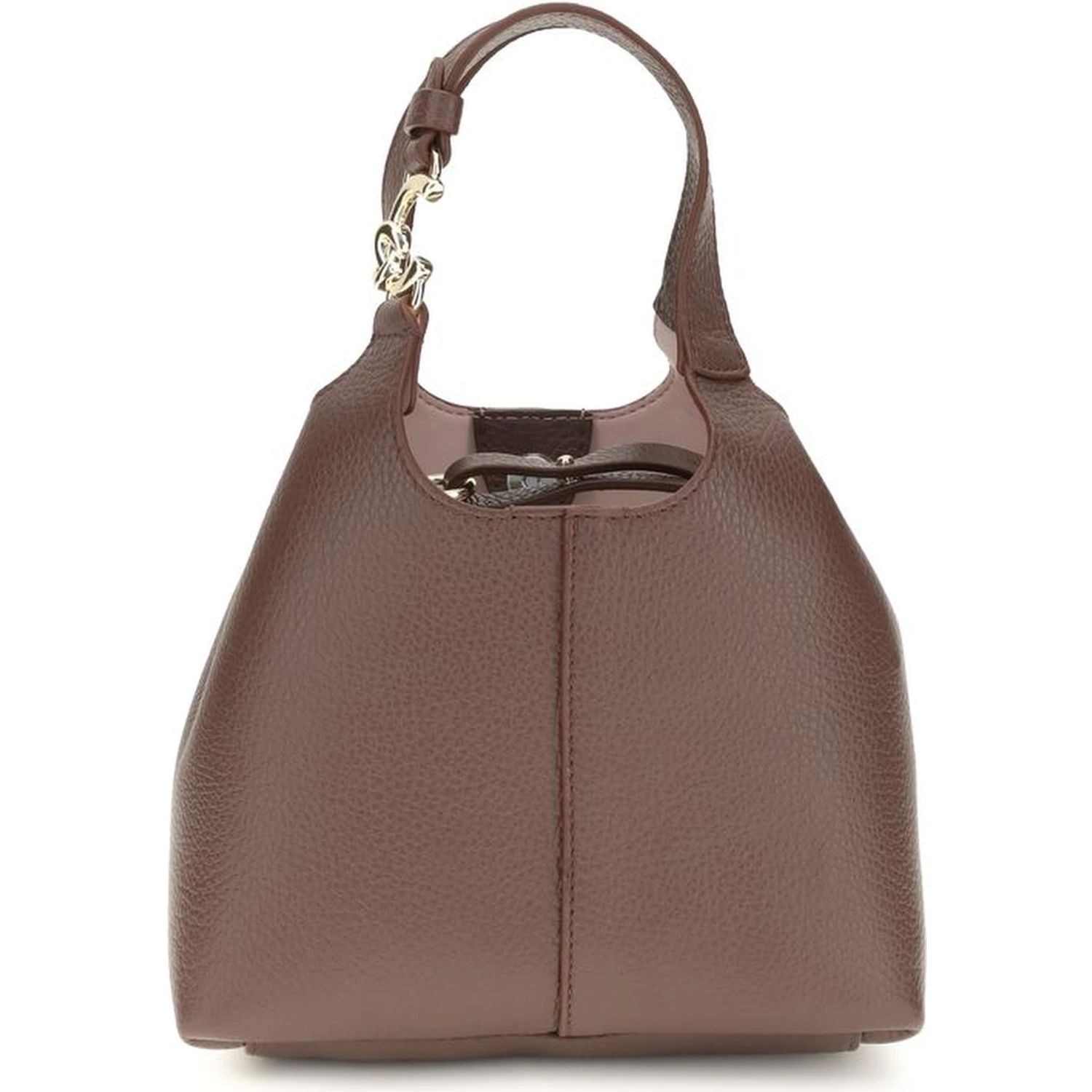 Beige Calf Leather Bos Taurus Shoulder Bag