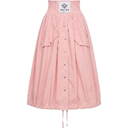 Pink Polyester Women Skirt