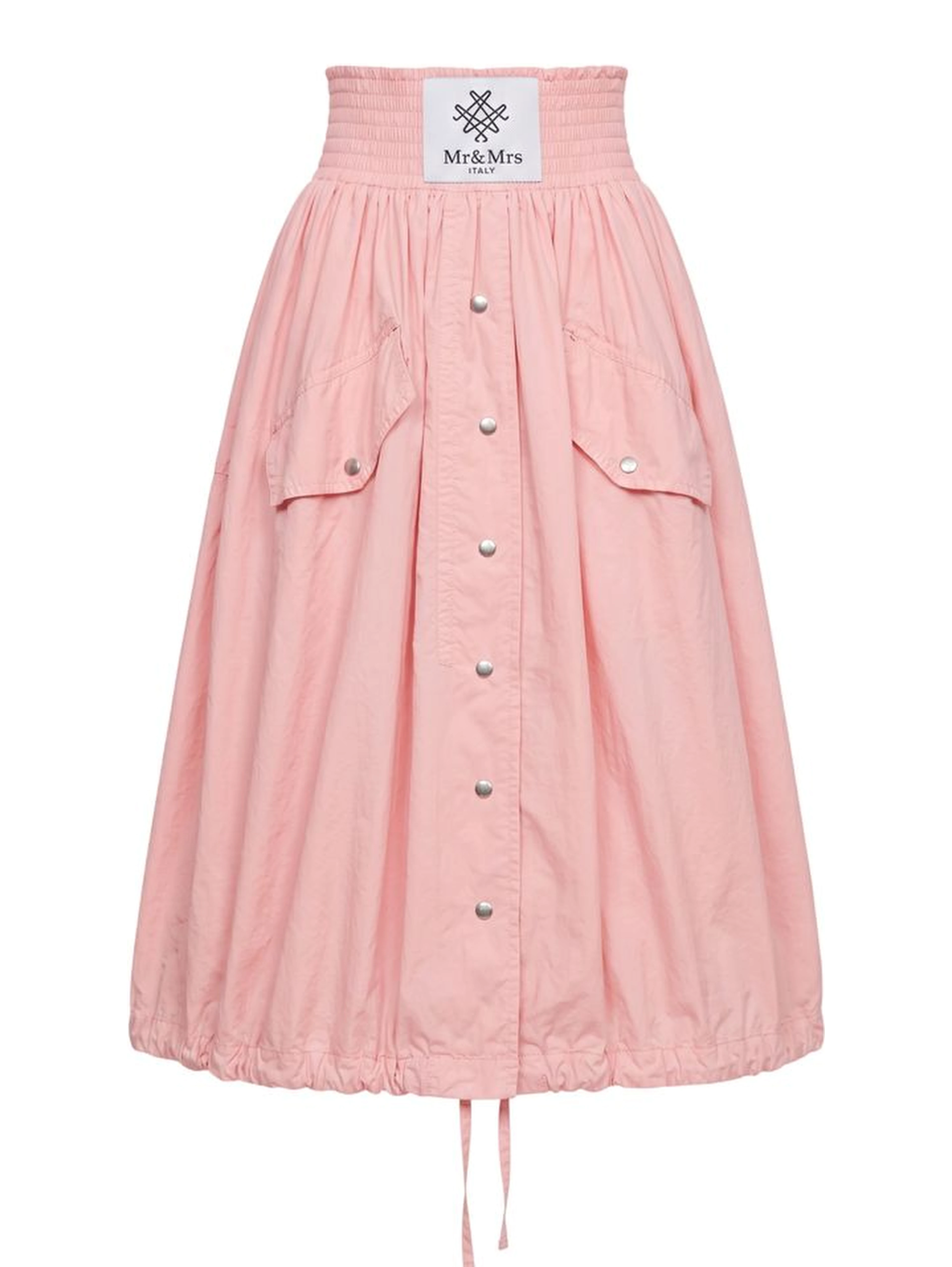 Pink Polyester Women Skirt
