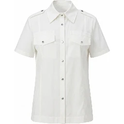 White Cotton Women Shirt