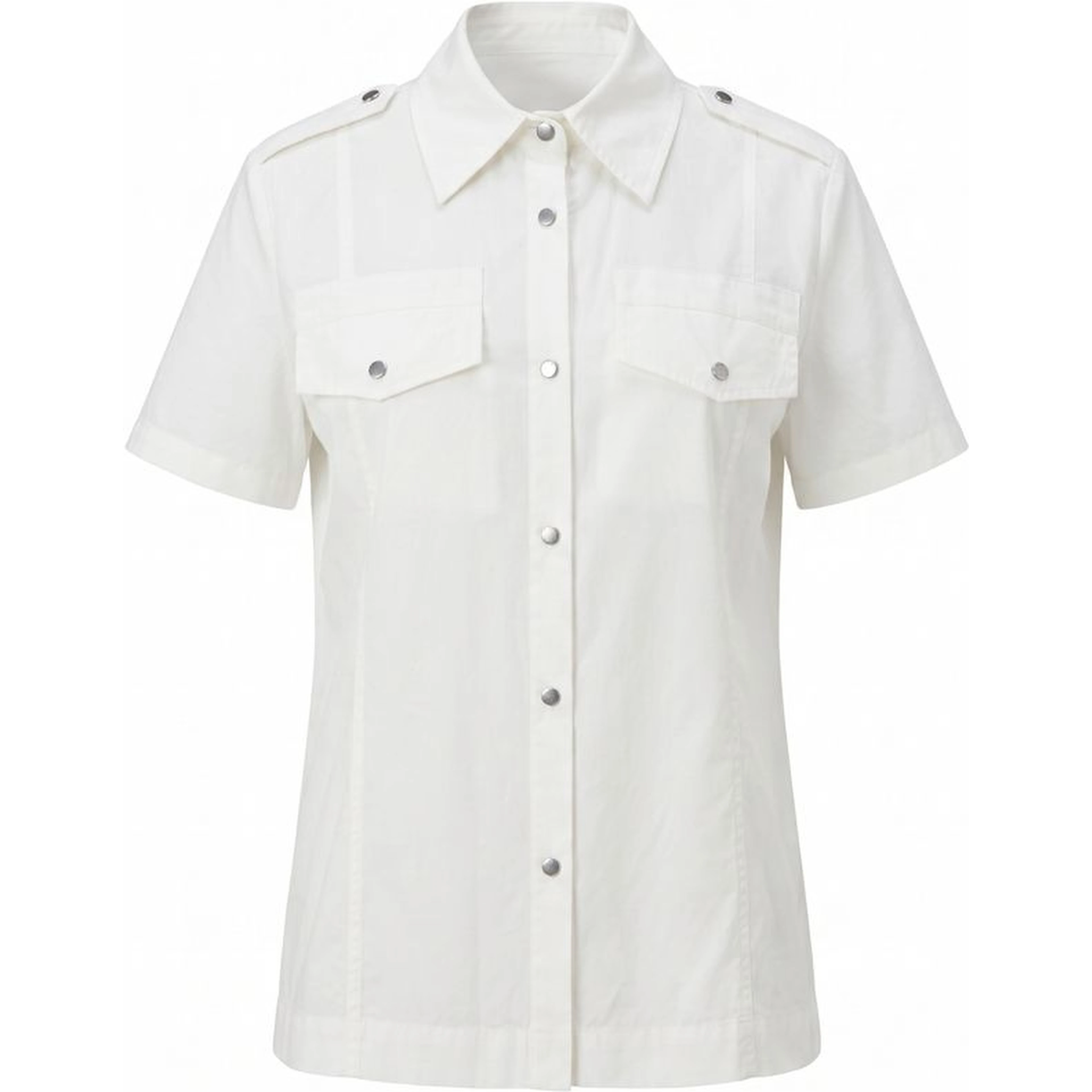 White Cotton Women Shirt