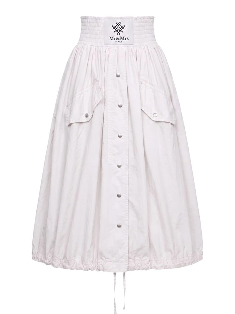 White Polyamide Women Skirt