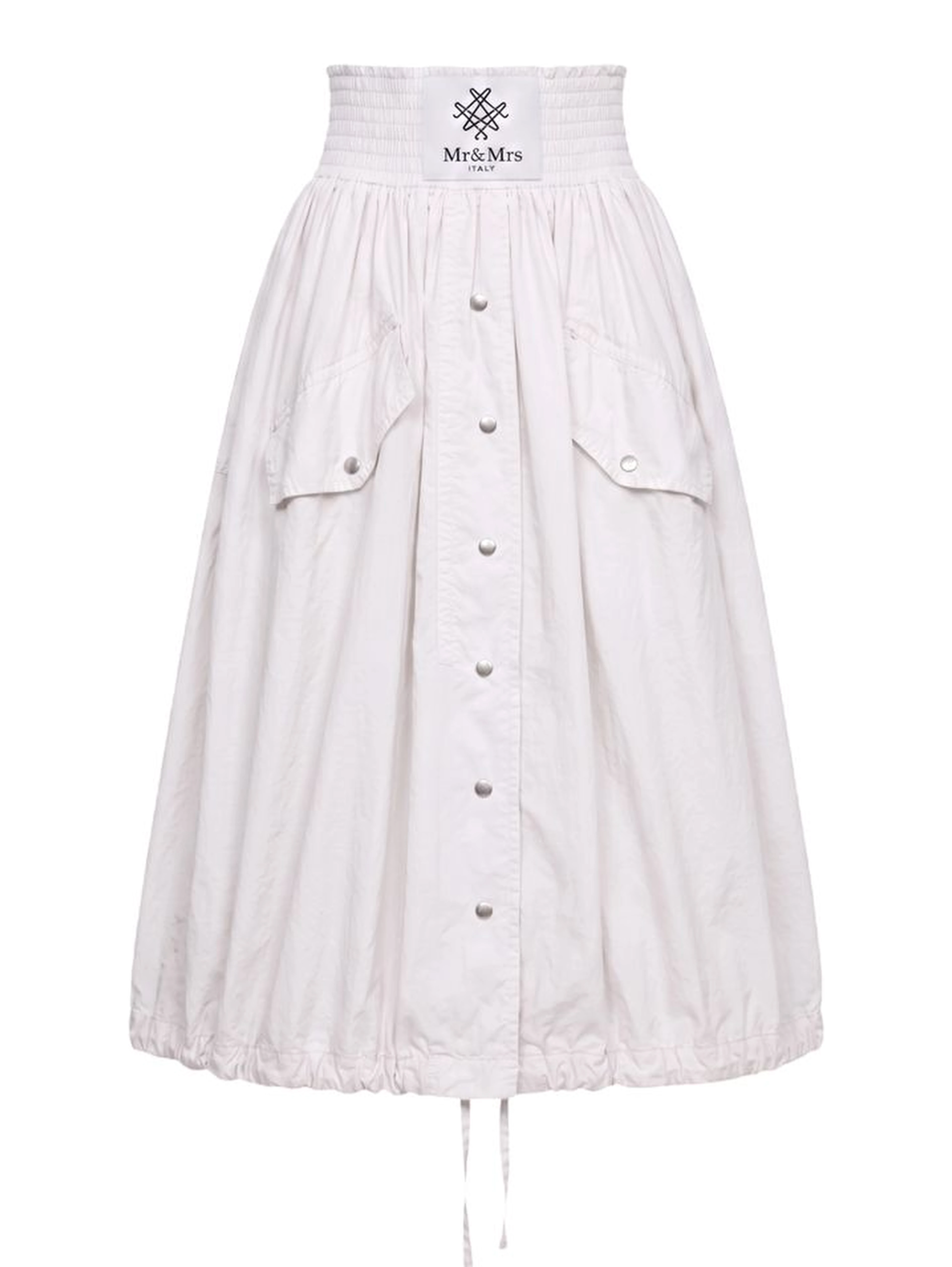White Polyamide Women Skirt