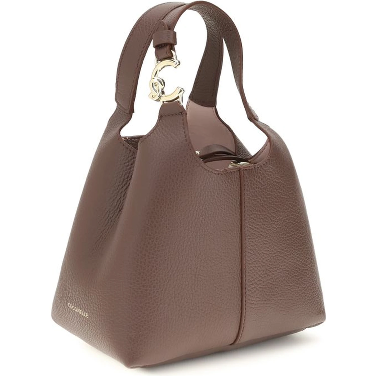 Beige Calf Leather Bos Taurus Shoulder Bag