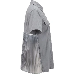 Grey Cotton Women Shirt