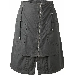 Grey Cotton Women Skirt