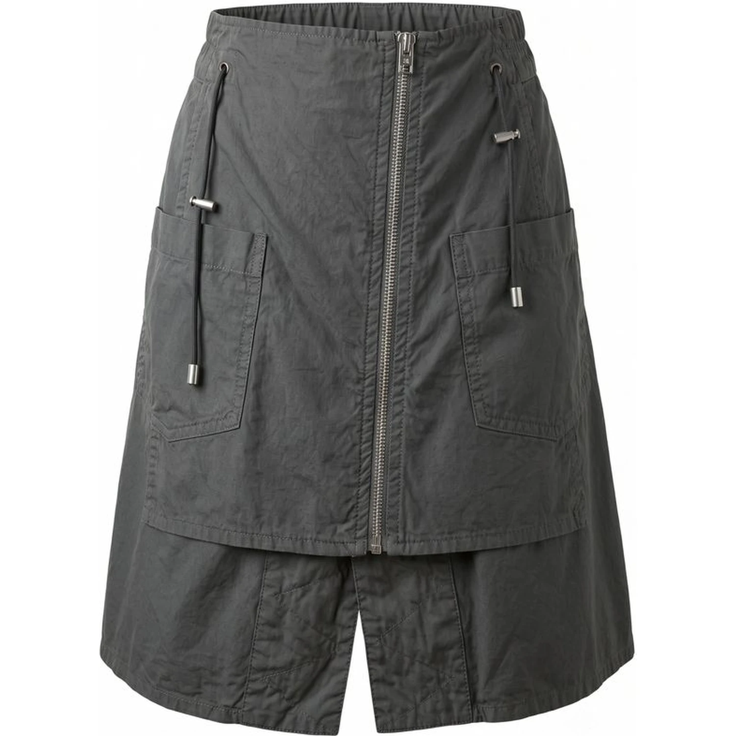 Grey Cotton Women Skirt