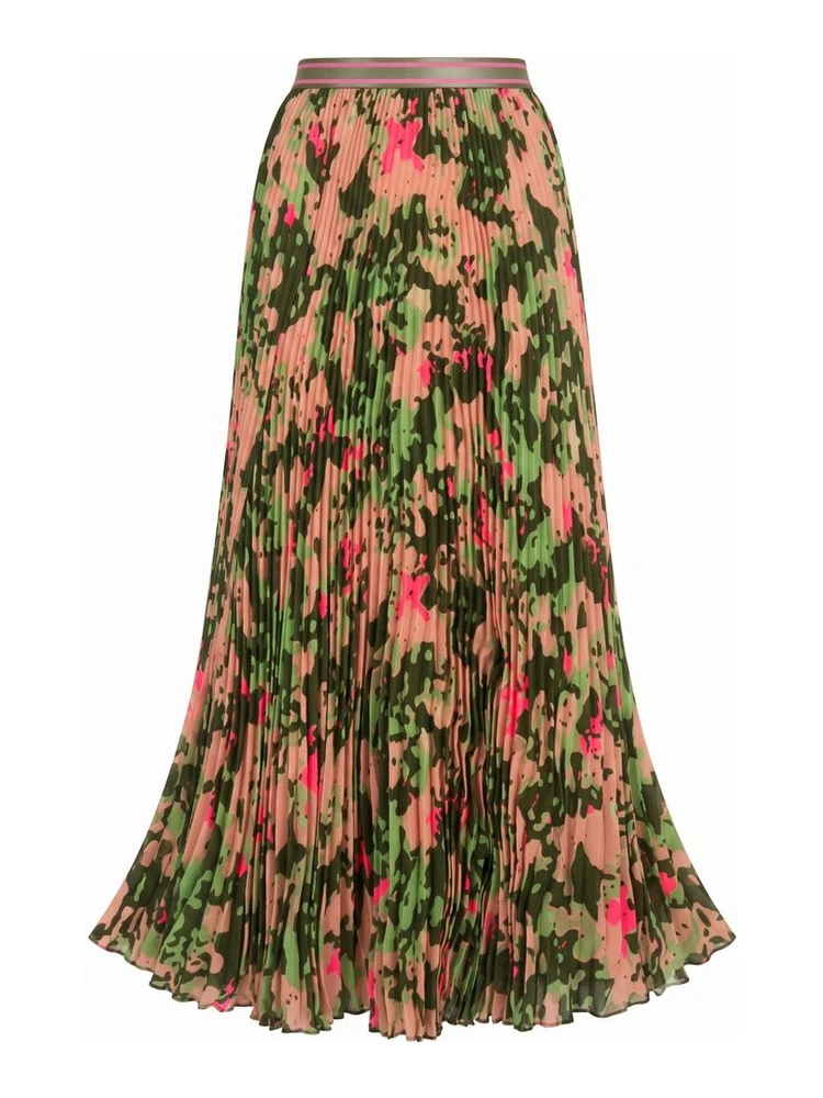 Pink Polyester Women Skirt