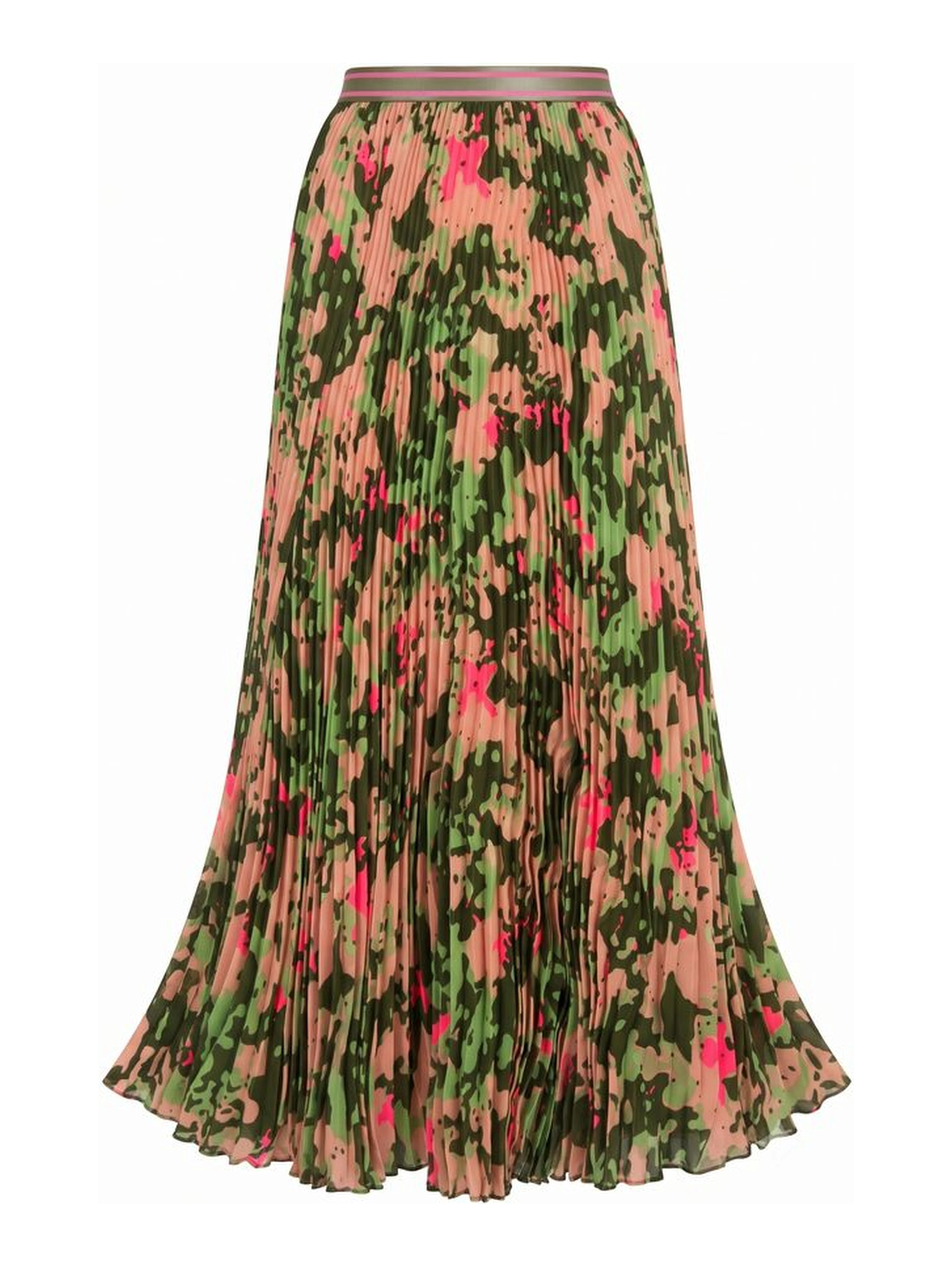 Pink Polyester Women Skirt