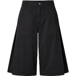Black Cotton Women Shorts
