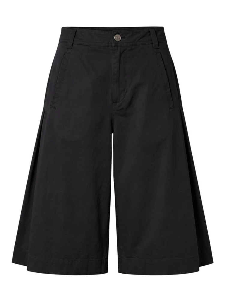 Black Cotton Women Shorts