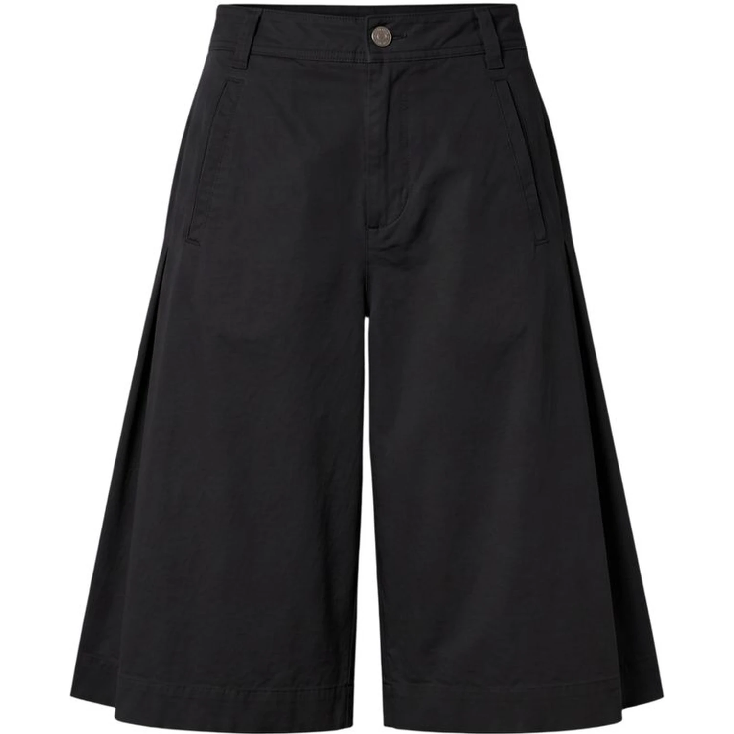 Black Cotton Women Shorts