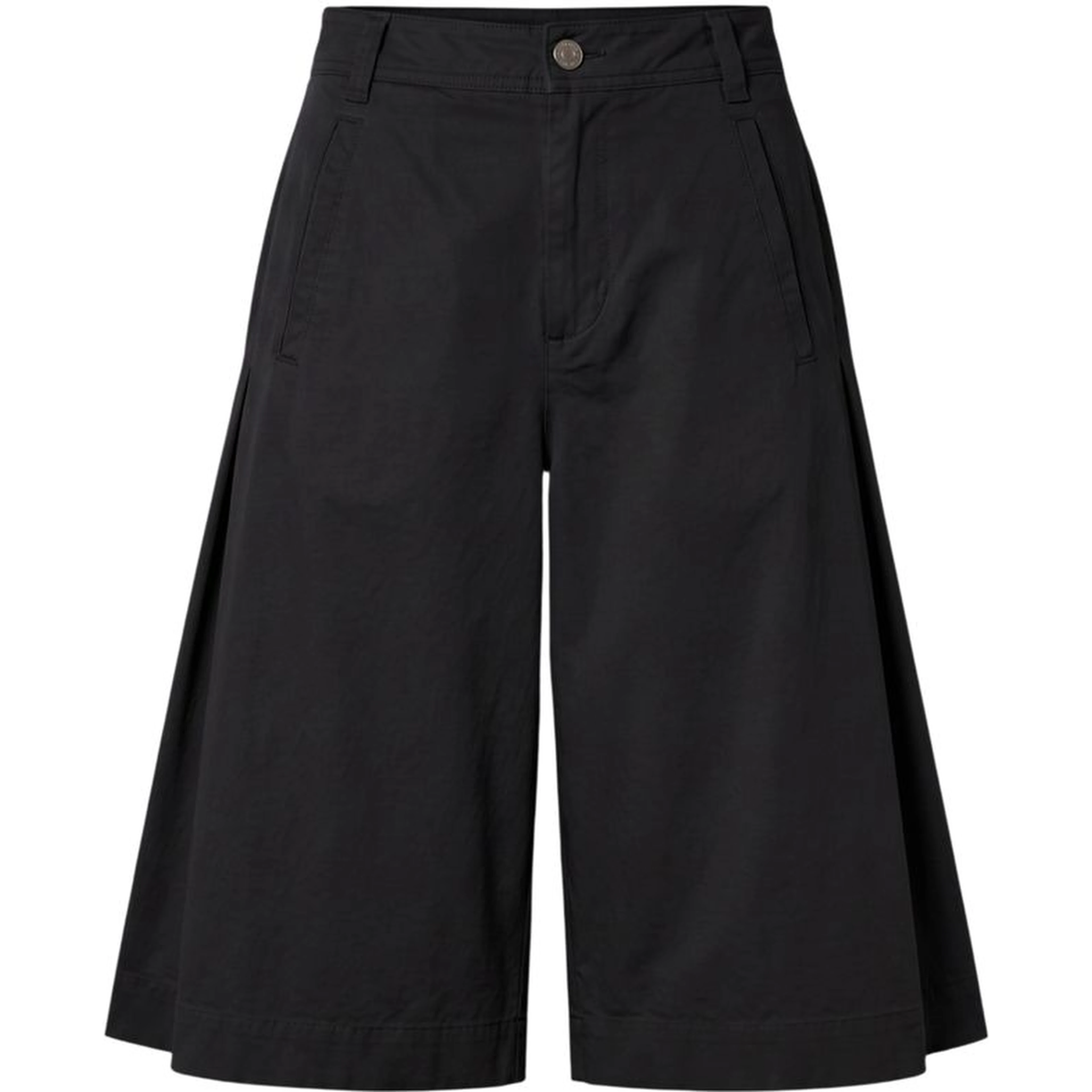 Black Cotton Women Shorts