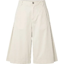 White Cotton Women's Shorts